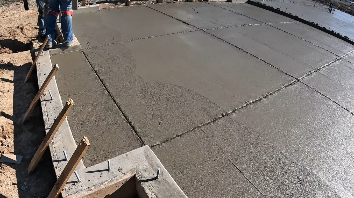 Professional concrete slab finishing work in Portland, ME